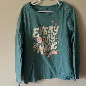 Carter's Teal Long Sleeve Tee with 'Every Day is Magic' Graphic